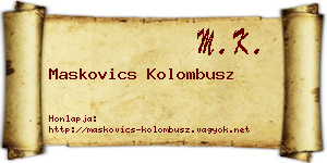 Maskovics Kolombusz névjegykártya